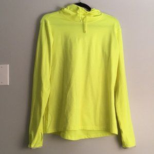 Nike Pro Hyperwarm Dri Fit yellow hoodie top XL